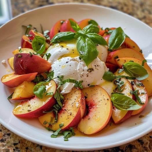 Peach Burrata Salad