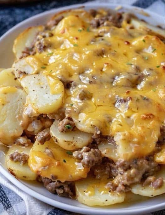 Cheesy Hamburger Potato Casserole