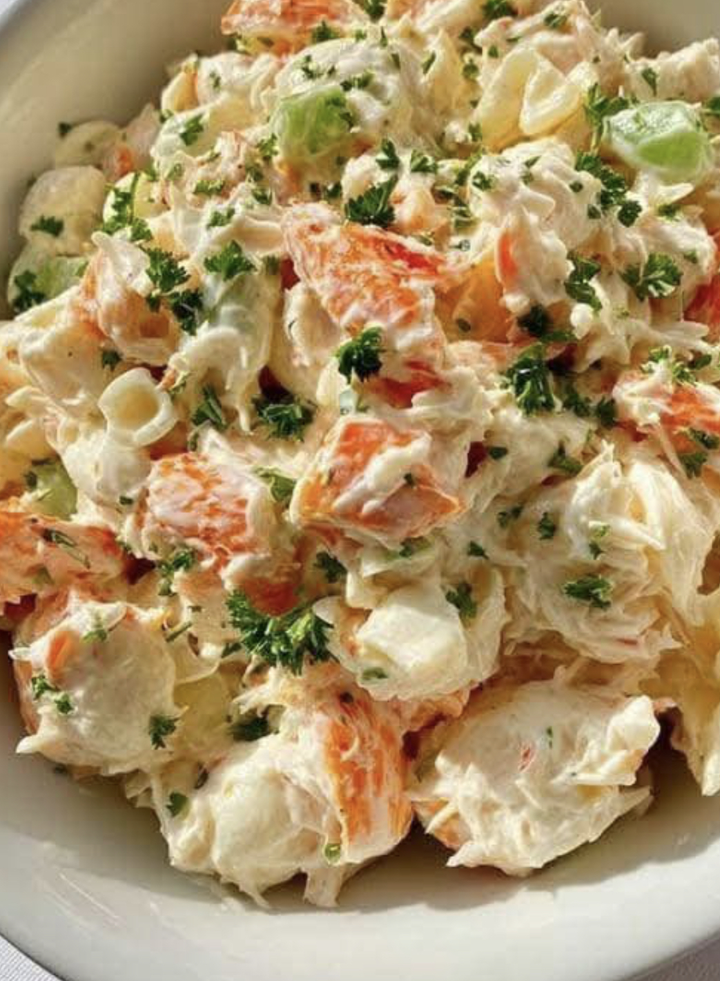Creamy Seafood Salad with Imitation Crab
