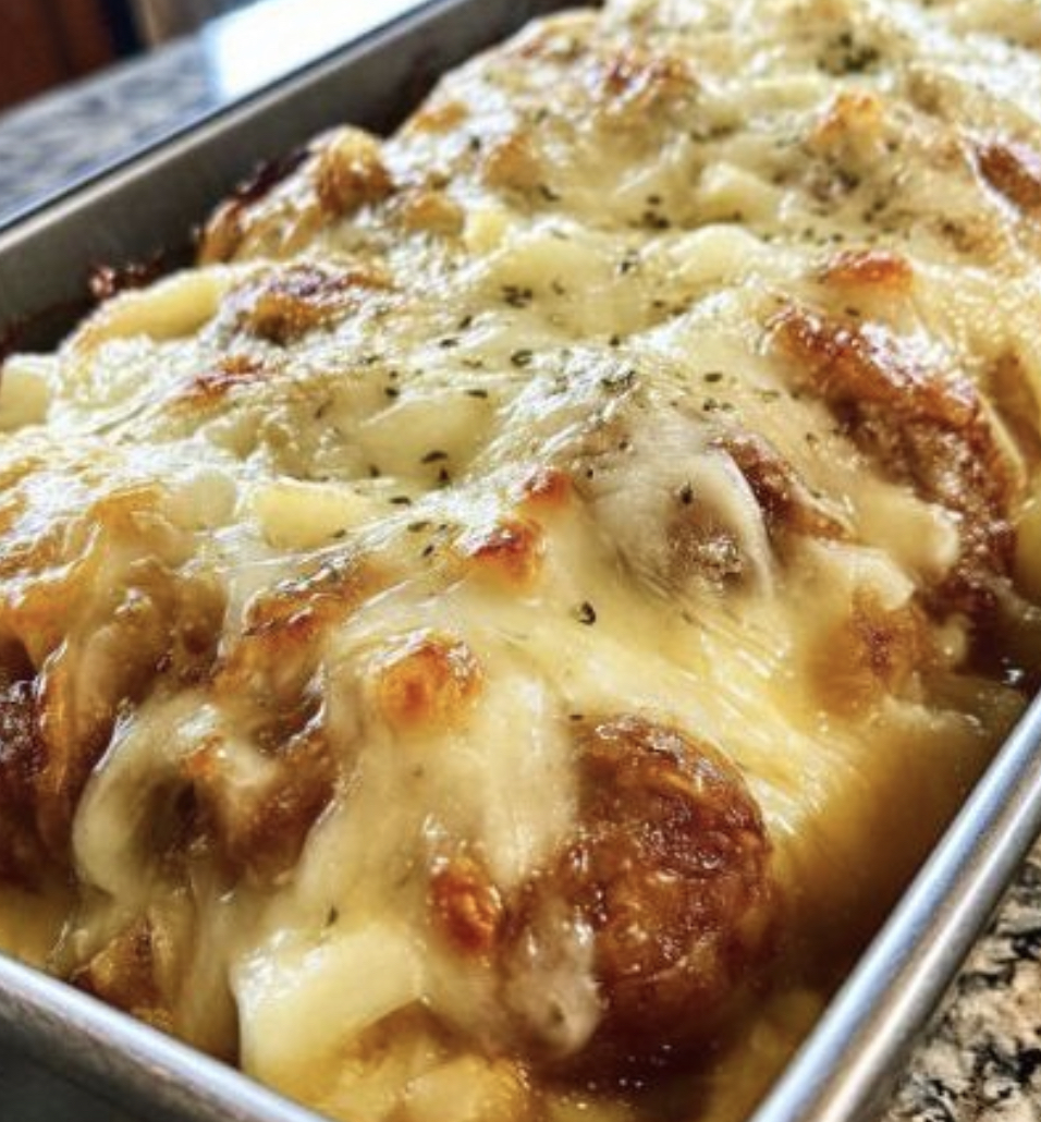 Crockpot French Onion Meatloaf