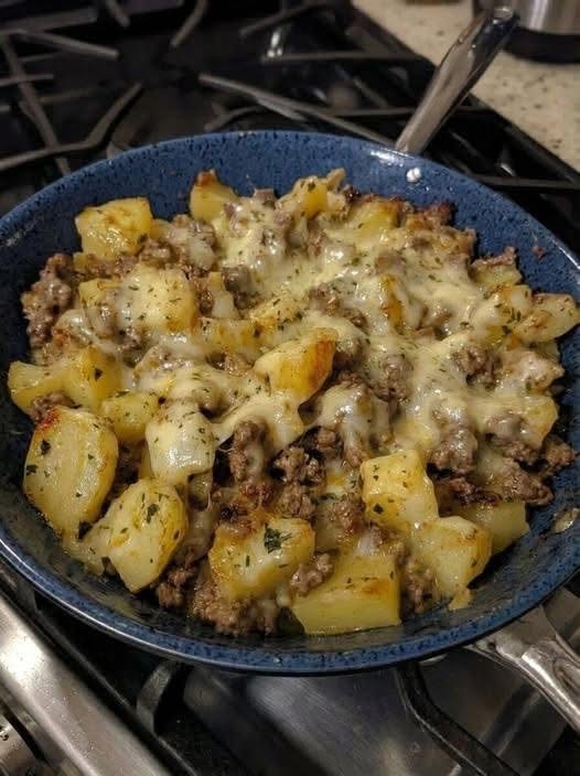 Amish Hamburger with Fall Veggies Bake