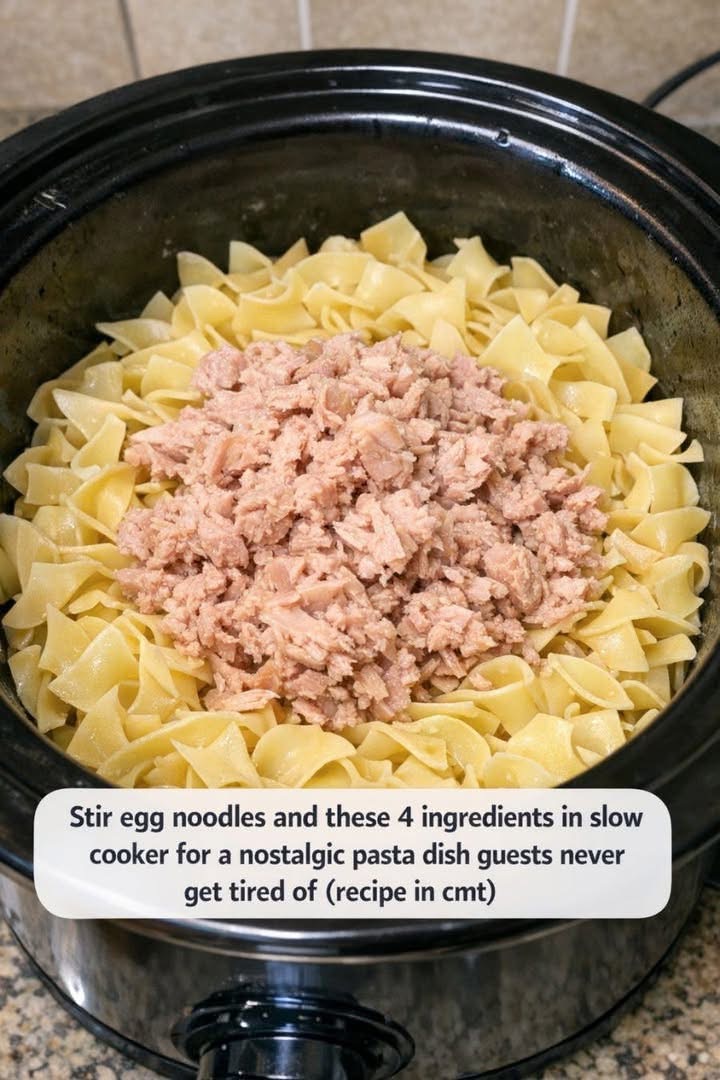 Slow Cooker 5-Ingredient Tuna Noodle Casserole