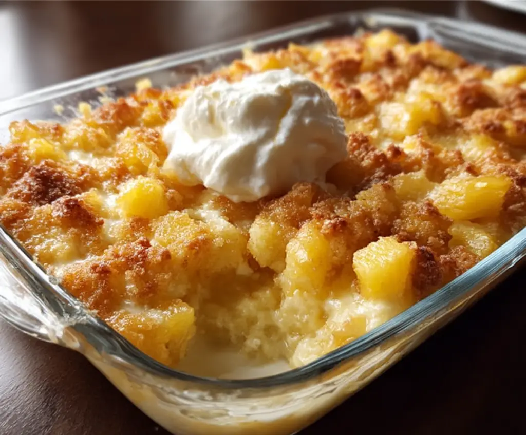 Pineapple Cream Cheese Cobbler