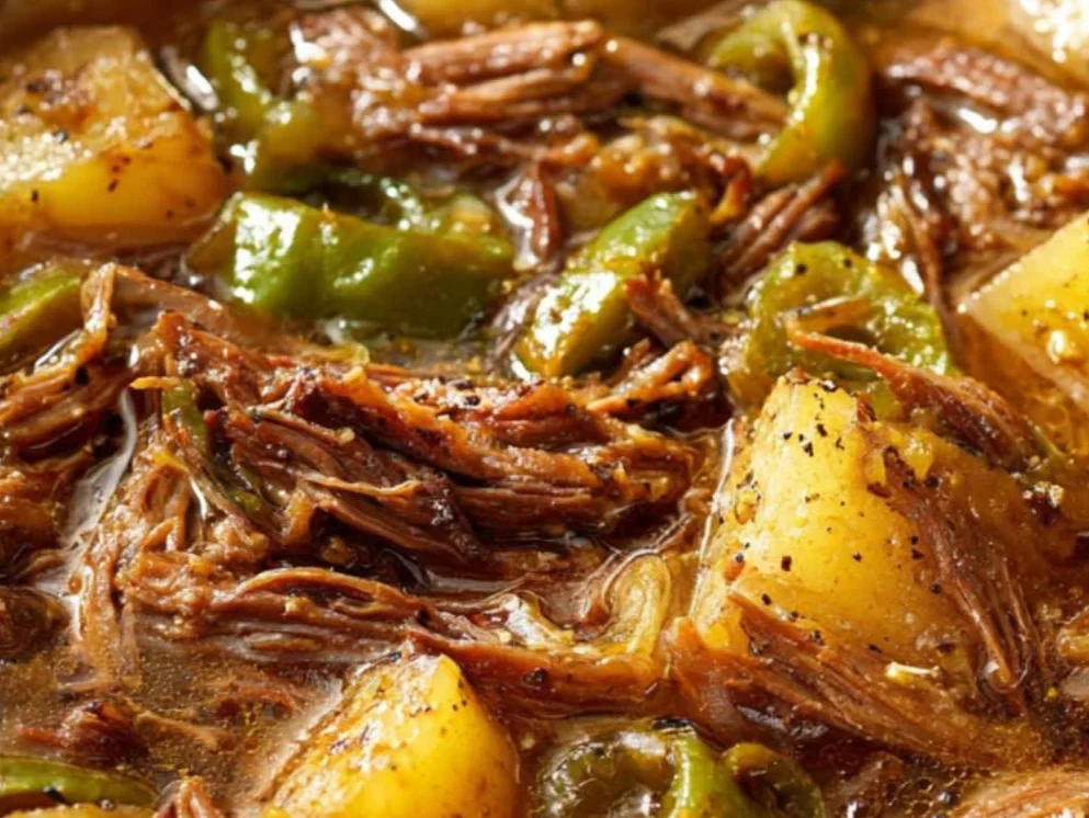 Hearty Beef with Green Chile and Potatoes