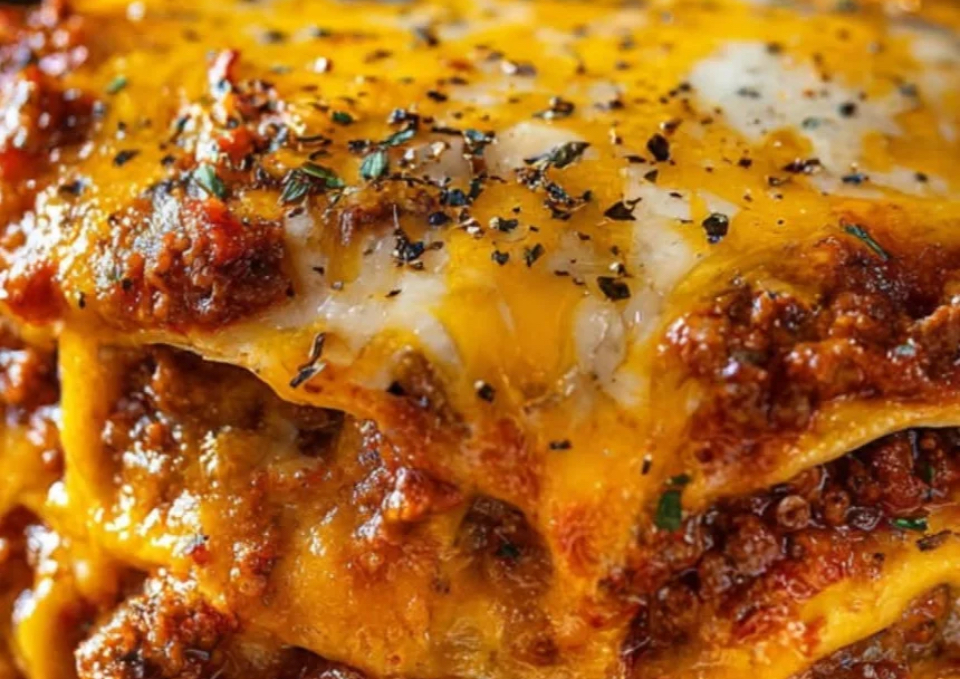 New Mexico–Style Stacked Red Enchiladas