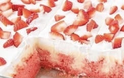 Strawberry Cheesecake Poke Cake